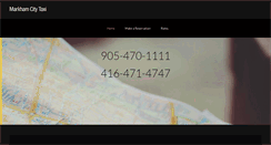 Desktop Screenshot of markhamcitytaxi.com